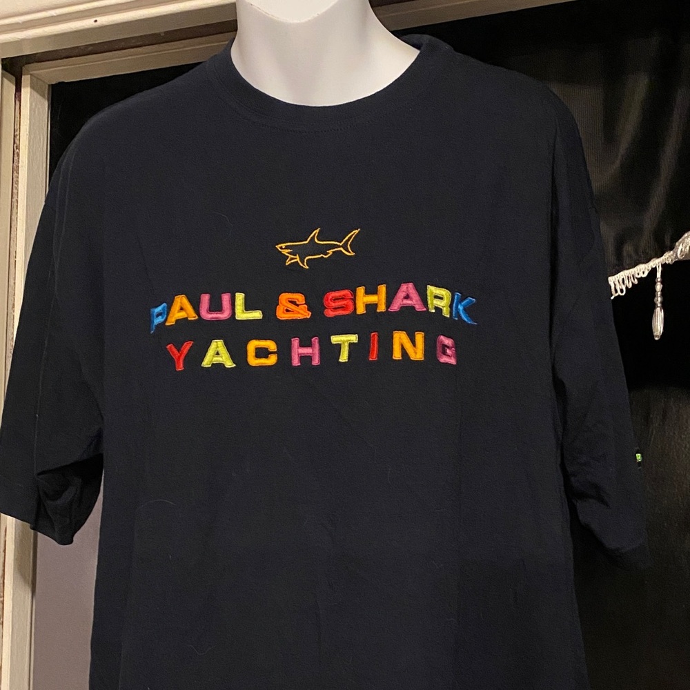 Paul & Shark Navy Tee with Vibrant Logo